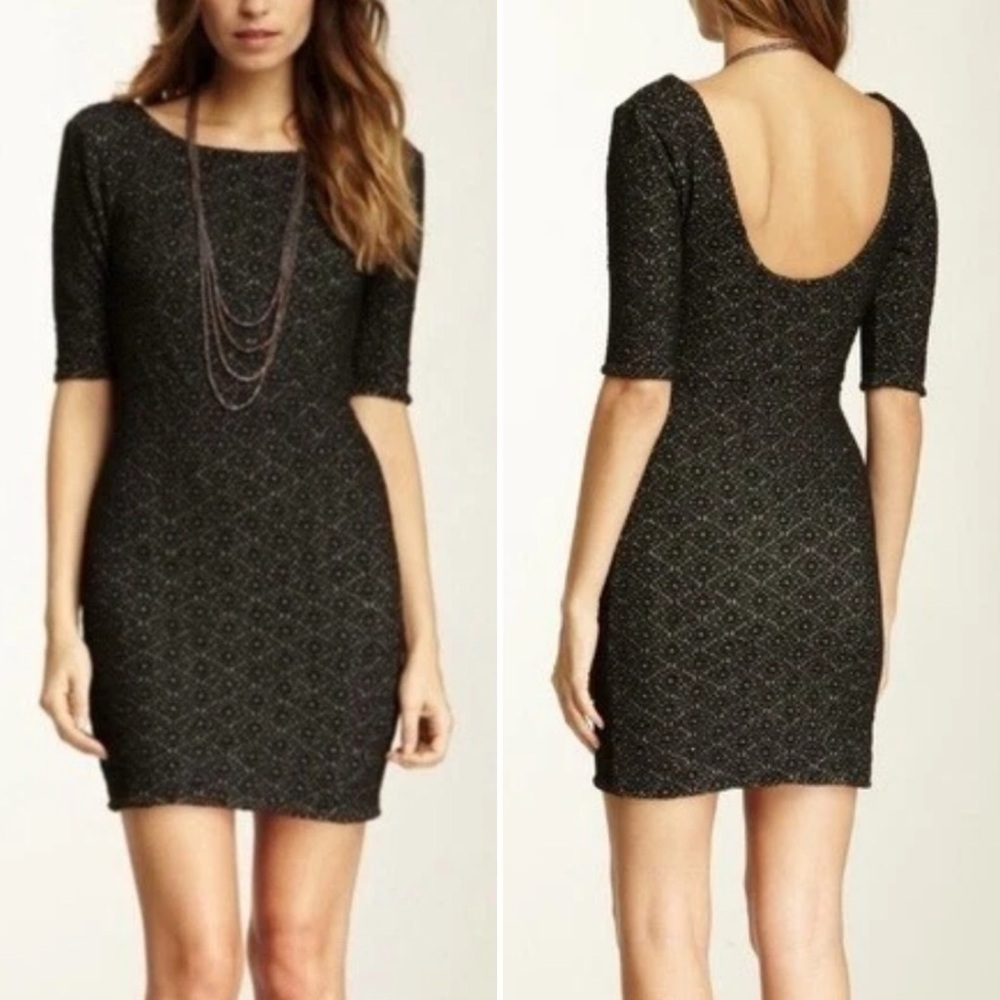 FREE PEOPLE Lady Pucker Scoop Back Knit Dress